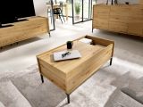 Tavolino da salotto rettangolare rovere nodi 99x60x41h cm - Alexius