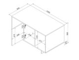 Tavolino da salotto Rho, 100x55 h55 cm, Beige