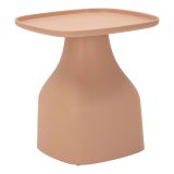 Tavolino da Salotto Rosa Adatto per Indoor-outdoor Angoli Arrotondati Forma Quadrato 48x48x50h cm, Colore Ripiano Rosa - Matata
