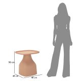 Tavolino da Salotto Rosa Adatto per Indoor-outdoor Angoli Arrotondati Forma Quadrato 48x48x50h cm, Colore Ripiano Rosa - Matata