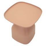 Tavolino da Salotto Rosa Adatto per Indoor-outdoor Angoli Arrotondati Forma Quadrato 48x48x50h cm, Colore Ripiano Rosa - Matata