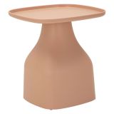 Tavolino da Salotto Rosa Adatto per Indoor-outdoor Angoli Arrotondati Forma Quadrato 48x48x50h cm, Colore Ripiano Rosa - Matata