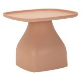 Tavolino da Salotto Rosa Adatto per Indoor-outdoor Angoli Arrotondati Forma Rettangolare 48x48x38h cm, Colore Ripiano Rosa - Inhamb