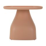 Tavolino da Salotto Rosa Adatto per Indoor-outdoor Angoli Arrotondati Forma Rettangolare 48x48x38h cm, Colore Ripiano Rosa - Inhamb