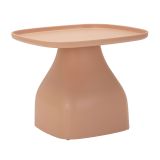 Tavolino da Salotto Rosa Adatto per Indoor-outdoor Angoli Arrotondati Forma Rettangolare 48x48x38h cm, Colore Ripiano Rosa - Inhamb