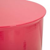 Tavolino da Salotto Rosa Forma Rotondo Colore Ripiano Rosa 33x51x33h cm, Materiale Piano in Metallo - Bandip