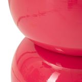 Tavolino da Salotto Rosa Forma Rotondo Colore Ripiano Rosa 33x51x33h cm, Materiale Piano in Metallo - Bandip