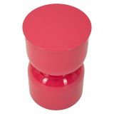 Tavolino da Salotto Rosa Forma Rotondo Colore Ripiano Rosa 33x51x33h cm, Materiale Piano in Metallo - Bandip