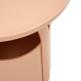 Tavolino da Salotto Rosa Forma Rotondo Colore Ripiano Rosa 46x54x46h cm, Materiale Piano in Plastica - Inle