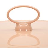 Tavolino da Salotto Rosa Forma Rotondo Colore Ripiano Rosa 46x54x46h cm, Materiale Piano in Plastica - Inle