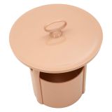 Tavolino da Salotto Rosa Forma Rotondo Colore Ripiano Rosa 46x54x46h cm, Materiale Piano in Plastica - Inle
