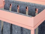 Tavolino da Salotto Rosa Portariviste 2 Vani 35x40x35h cm, Forma Rettangolare - Limana