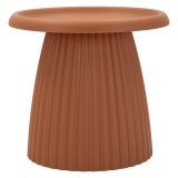 Tavolino da Salotto Rosso Adatto per Indoor-outdoor Forma Rotondo 52x45x52h cm, Colore Ripiano Rosso - Kampot
