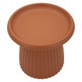 Tavolino da Salotto Rosso Adatto per Indoor-outdoor Forma Rotondo 52x45x52h cm, Colore Ripiano Rosso - Kampot