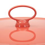 Tavolino da Salotto Rosso Forma Rotondo Colore Ripiano Rosso 46x54x46h cm, Materiale Piano in Plastica - Inle
