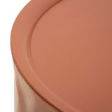 Tavolino da Salotto Rosso Marrone set da 2 Forma Rotondo 34x66x66h cm, Colore Ripiano Rosso - Ganovama
