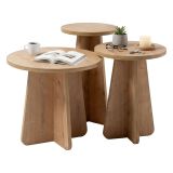 Tavolino da salotto rotondo quercia 43x43x48h cm - Amren