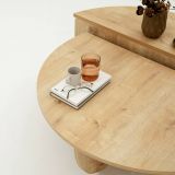 Tavolino da salotto rotondo rovere 90x90x35h cm - Azim