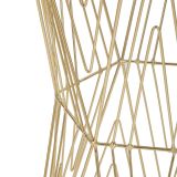 Tavolino da Salotto Trasparente oro Portaoggetti Forma Esagonale 40x35x80h cm, Colore Ripiano Trasparente - Daneso