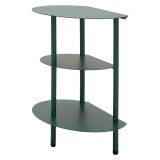 Tavolino da Salotto Verde 3 Ripiani 3 Ripiani 9x31x54h cm, 2 Vani - Ganale