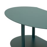 Tavolino da Salotto Verde 3 Ripiani 3 Ripiani 9x31x54h cm, 2 Vani - Ganale