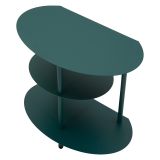 Tavolino da Salotto Verde 3 Ripiani 3 Ripiani 9x31x54h cm, 2 Vani - Ganale