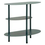 Tavolino da Salotto Verde 3 Ripiani 3 Ripiani 9x31x54h cm, 2 Vani - Ganale