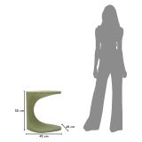 Tavolino da Salotto Verde Adatto per Indoor-outdoor Forma Rettangolare 44x54x44h cm, Colore Ripiano Verde - Bagan