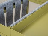 Tavolino da Salotto Verde Forma Quadrata Materiale Piano in Metallo 35x40x35h cm, Colore Ripiano Verde - Limana