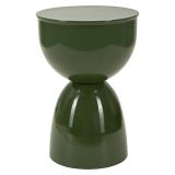 Tavolino da Salotto Verde Forma Rotondo Colore Ripiano Verde 33x50x33h cm, Materiale Piano in Metallo - Gorkha