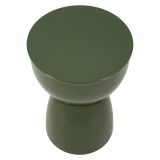 Tavolino da Salotto Verde Forma Rotondo Colore Ripiano Verde 33x50x33h cm, Materiale Piano in Metallo - Gorkha