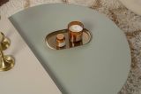 Tavolino da Salotto Verde Peso Massimo Supportato 15 kg Forma Rettangolare 90x60x35h cm, Materiale Piano in Legno Nobilitato - Mansue