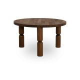 Tavolino da salotto Vesta, Tavolo basso da soggiorno, Ripiano da caffè, Tavolino per divano, 70x70h40 cm, Noce
