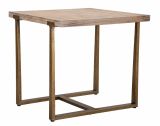 Tavolino rustico quadrato 4 posti oro e marrone 80x80cm - Kazimir