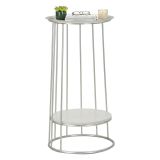 Tavolino salotto circolare argento 40x40x76h cm - Biferno