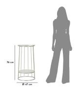 Tavolino salotto circolare argento 40x40x76h cm - Biferno