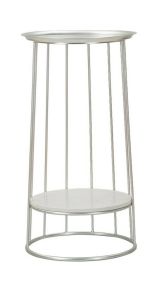 Tavolino salotto circolare argento 40x40x76h cm - Biferno
