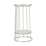 Tavolino salotto circolare argento 40x40x76h cm - Biferno