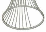 Tavolino salotto circolare argento 40x40x79h cm base intrecciata - Merli