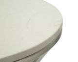 Tavolino salotto circolare argento 40x40x79h cm base intrecciata - Merli