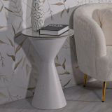 Tavolino salotto conico bianco 44x44x63h cm - Daunia