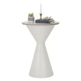 Tavolino salotto conico bianco 44x44x63h cm - Daunia