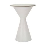 Tavolino salotto conico bianco 44x44x63h cm - Daunia