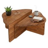 Tavolino salotto irregolare quercia 90x90x40h cm - Emiri