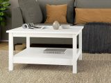 Tavolino salotto quadrato bianco 81x81x45h cm - Casato