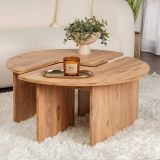 Tavolino salotto quadrato pino 90x90x41h cm - Tairn