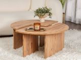Tavolino salotto quadrato pino 90x90x41h cm - Tairn