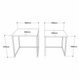 Tavolino salotto quadrato quercia 50x50x48h cm - Magliano