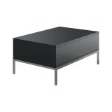 Tavolino salotto rettangolare antracite e argento 90x60x40h cm - Vespero