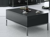 Tavolino salotto rettangolare antracite e argento 90x60x40h cm - Vespero